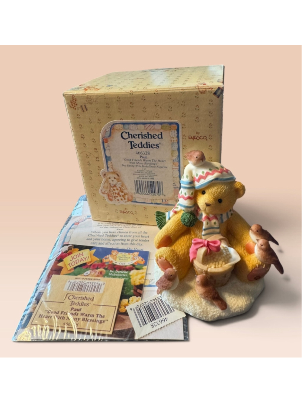 Cherished Teddies Paul Figurine #466328 - Brand New in Box